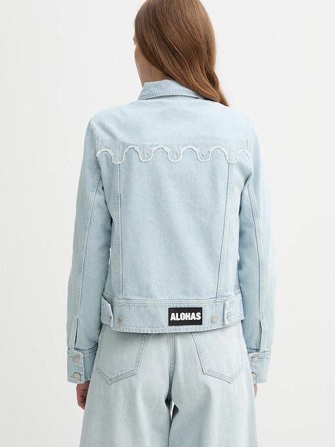 Alohas kurtka jeansowa Casilda kolor niebieski przejściowa R100862