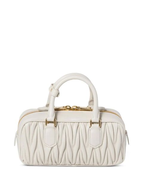 Miu Miu Arcadie matelassé arcadie leather tote bag - White - zdjęcie produktu nr 2
