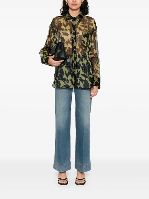 Victoria Beckham silk shirt - Green - zdjęcie produktu nr 2