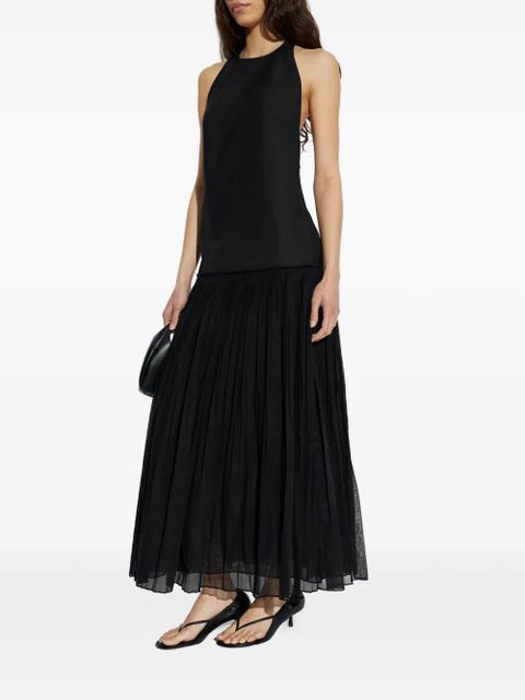 Róhe halterneck pleated maxi dress - Black - zdjęcie produktu nr 2