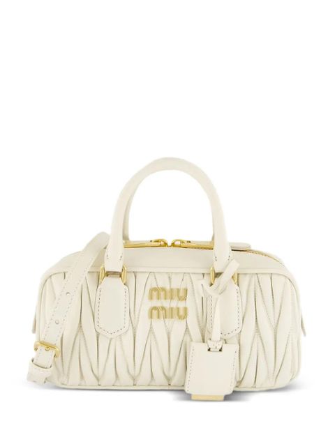 Miu Miu Arcadie leather tote bag - Neutrals