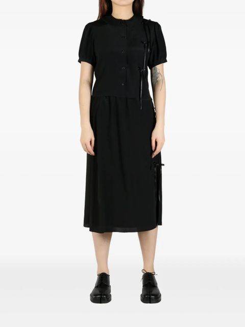 Simone Rocha bow-embellished shirt - Black