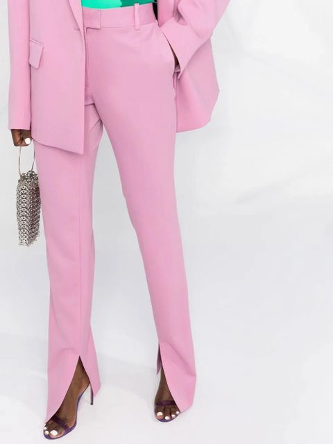The Attico slit-detail tailored trousers - Pink