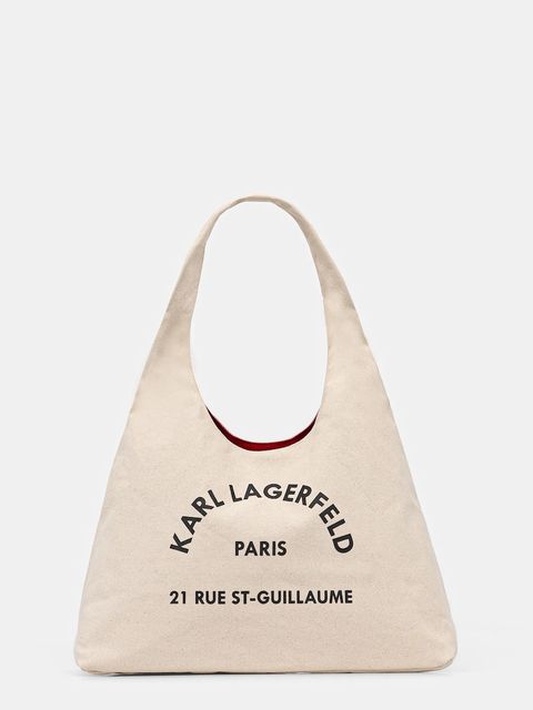 Karl Lagerfeld torebka bawełniana K/RSG kolor beżowy B1W50015 - zdjęcie produktu nr 1