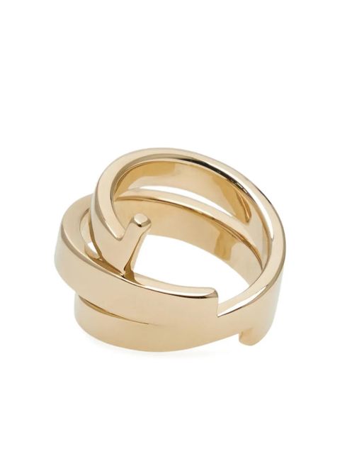 Ferragamo gancini triple-wrap ring - Gold