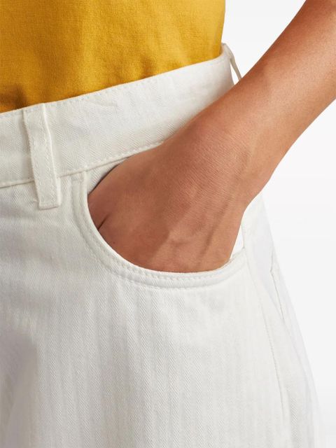 ETRO Pegaso-embroidered wide-leg jeans - White