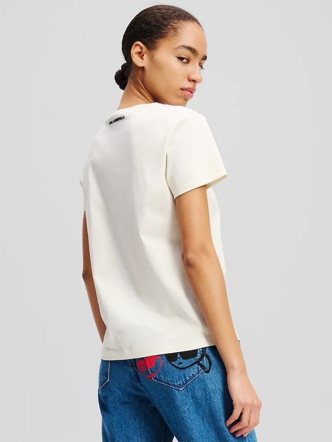 Karl Lagerfeld t-shirt bawełniany IKON - zdjęcie produktu nr 2
