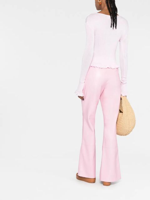 Nanushka split-hem flared trousers - Pink