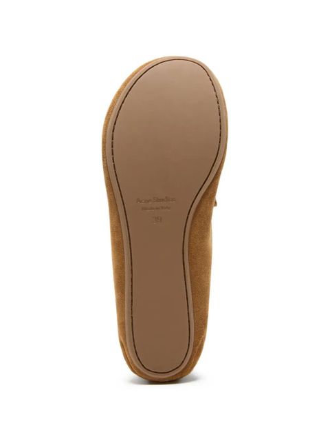 Acne Studios contrast-panelled loafers - Brown