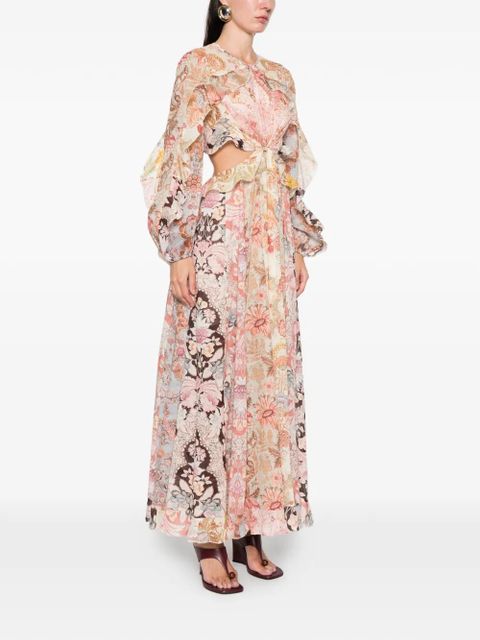 ZIMMERMANN Daylight Billow ruffled cutout-detail floral-print maxi dress - Pink - zdjęcie produktu nr 2