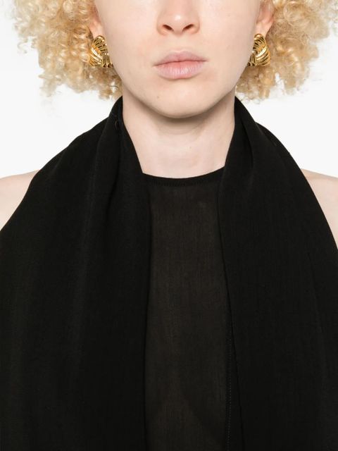 TOTEME draped fringed skirt - Black