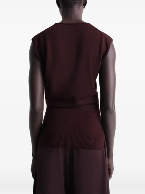 LEMAIRE Trompe L'Oeil jumper - Red - zdjęcie produktu nr 2