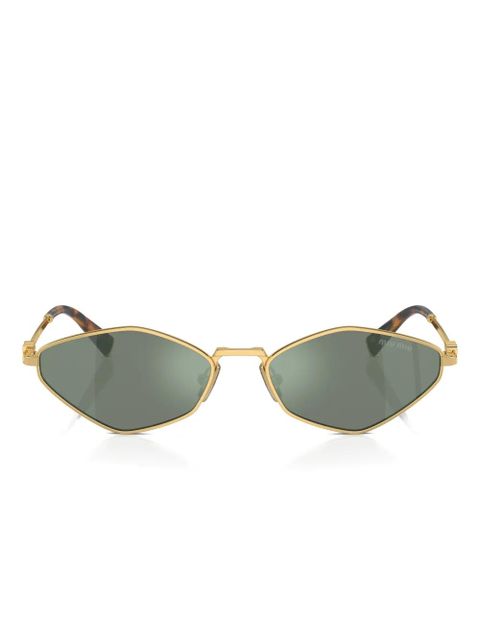 Miu Miu Eyewear geometric sunglasses - Gold - zdjęcie produktu nr 1