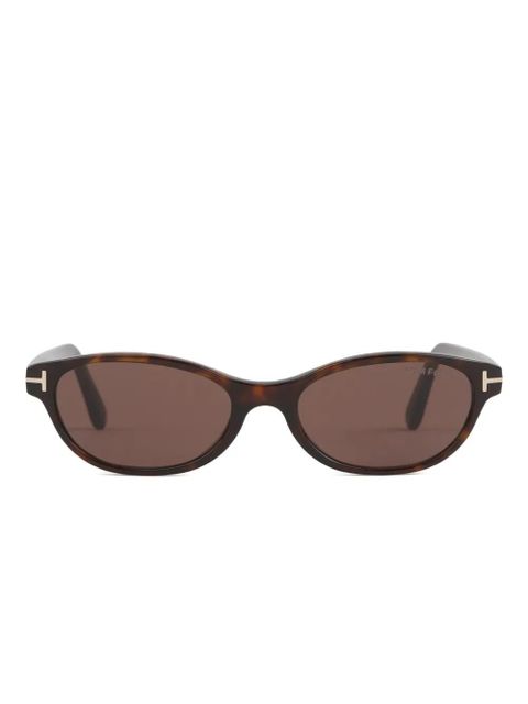 TOM FORD Eyewear oval-frame sunglasses - Brown - zdjęcie produktu nr 1