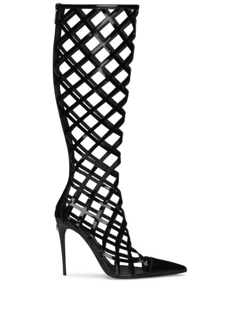 Dolce & Gabbana cage knee-length boots - Black - zdjęcie produktu nr 1