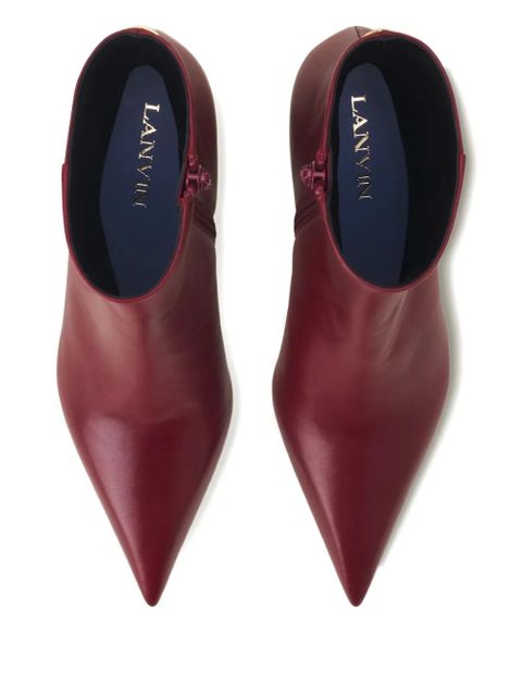 Lanvin pointed-toe sculpted-heel boots - Red