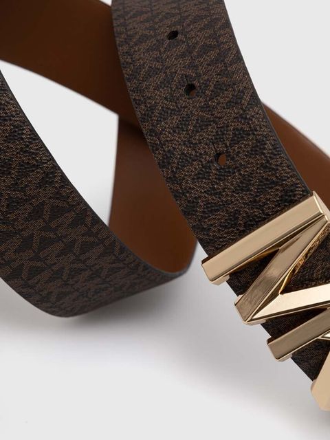 MICHAEL Michael Kors pasek skórzany dwustronny damski kolor brązowy - zdjęcie produktu nr 2