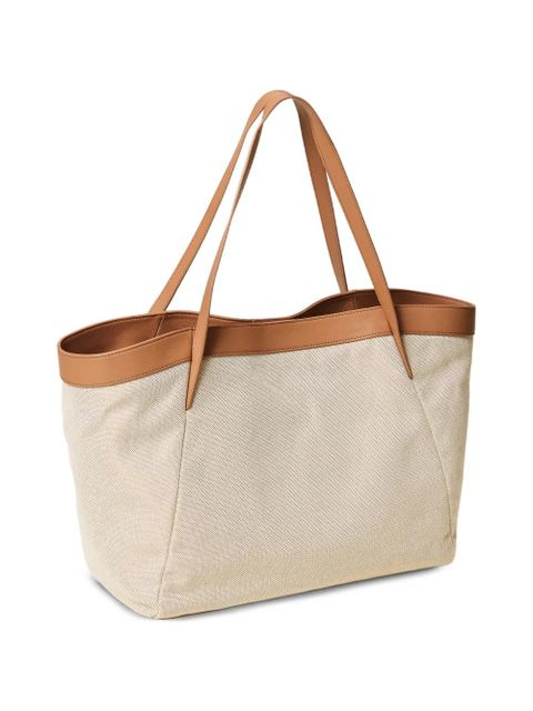 TWINSET embossed-logo tote bag - Neutrals - zdjęcie produktu nr 2