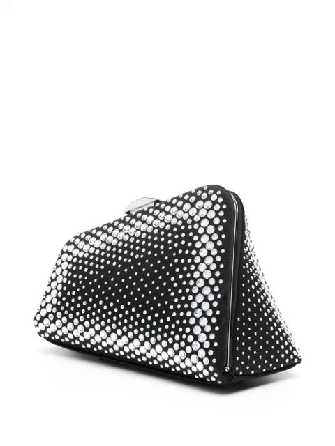 The Attico Midnight rhinestone-embellished clutch bag - Black - zdjęcie produktu nr 2