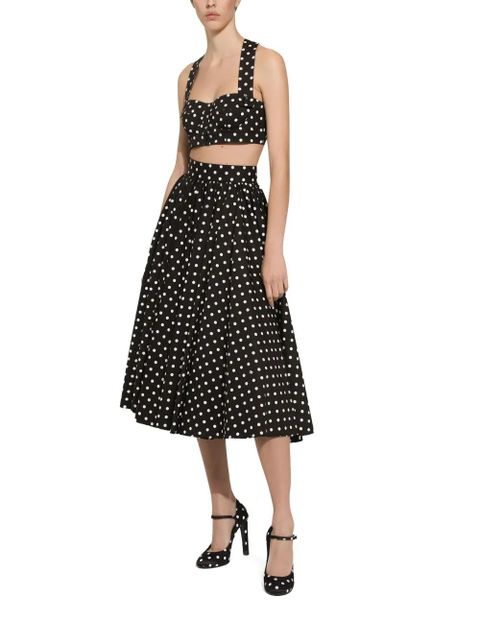 Dolce & Gabbana polka-dot corset top - Black