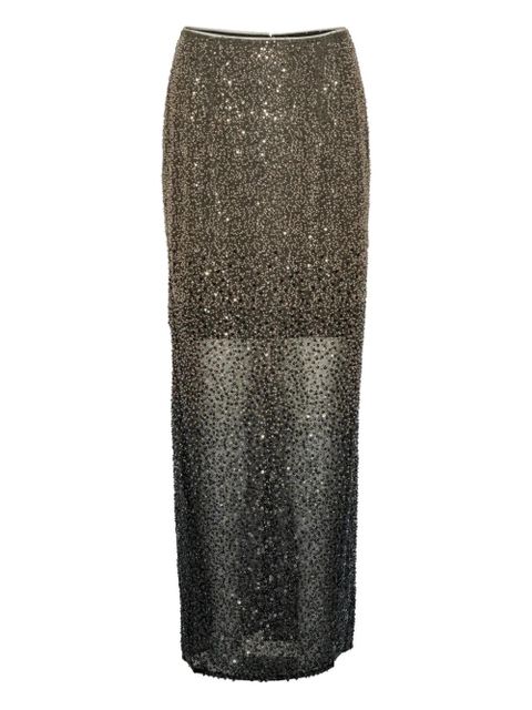 ROTATE BIRGER CHRISTENSEN beaded maxi skirt - Black - zdjęcie produktu nr 1