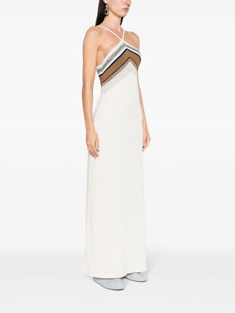 Proenza Schouler Naomi halterneck knitted maxi dress - White