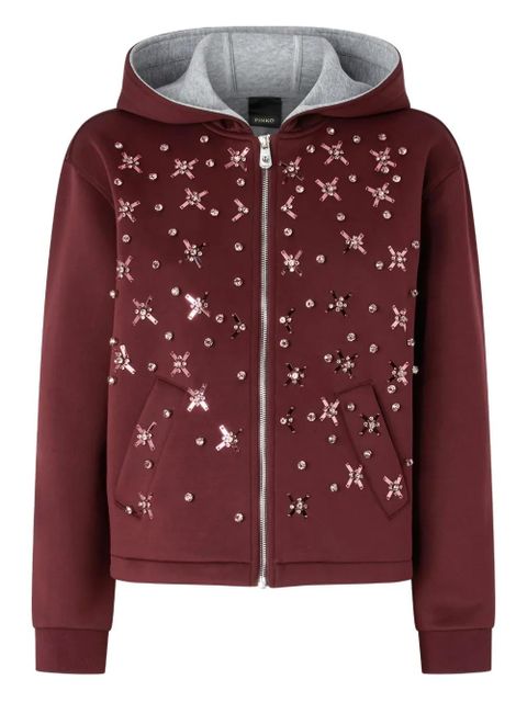 PINKO Arama long-slevee hoodie - Red - zdjęcie produktu nr 1