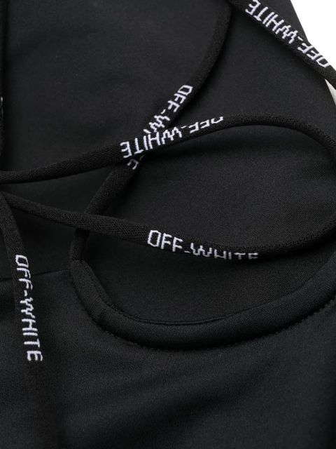 Off-White logo-print two-piece bikini - Black