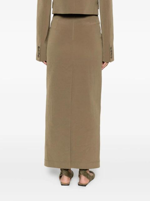 Nanushka dart-stitching maxi skirt - Green