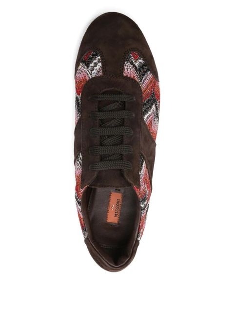 Missoni patterned suede trainers - Brown