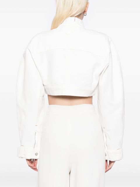Jacquemus zip-up cropped jacket - Neutrals