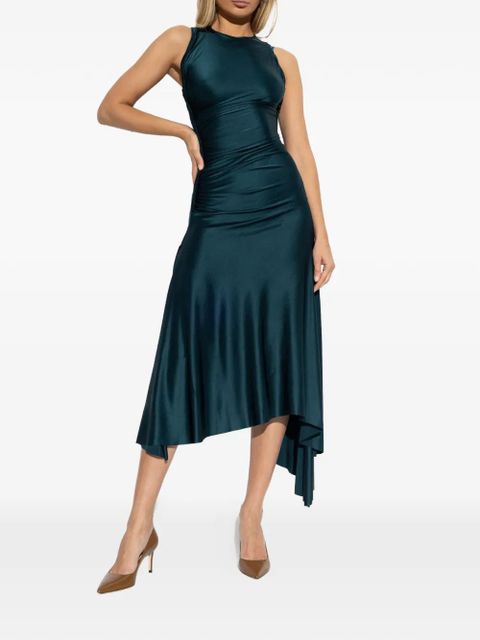 Victoria Beckham draped asymmetric midi dress - Green - zdjęcie produktu nr 2