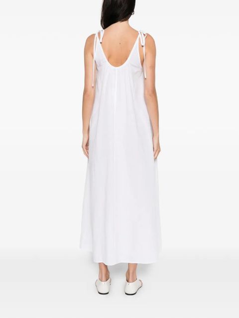 ANINE BING tie-strap midi dress - White