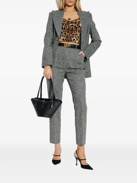 Dolce & Gabbana single-button tweed jacket - Grey