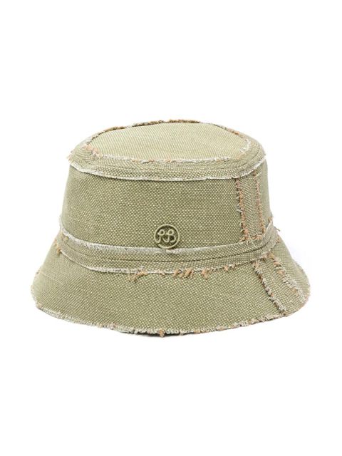 Ruslan Baginskiy logo-patch frayed bucket hat - Green - zdjęcie produktu nr 2