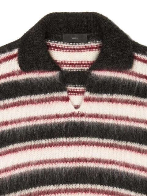Alanui Grunge striped sweater - Grey