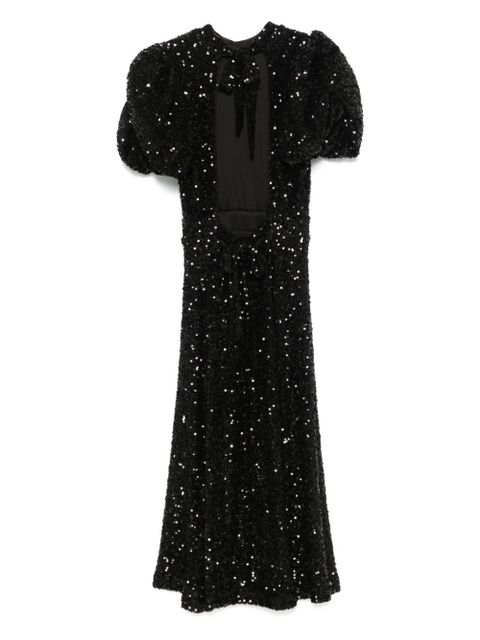 ROTATE BIRGER CHRISTENSEN sequinned midi dress - Black - zdjęcie produktu nr 2