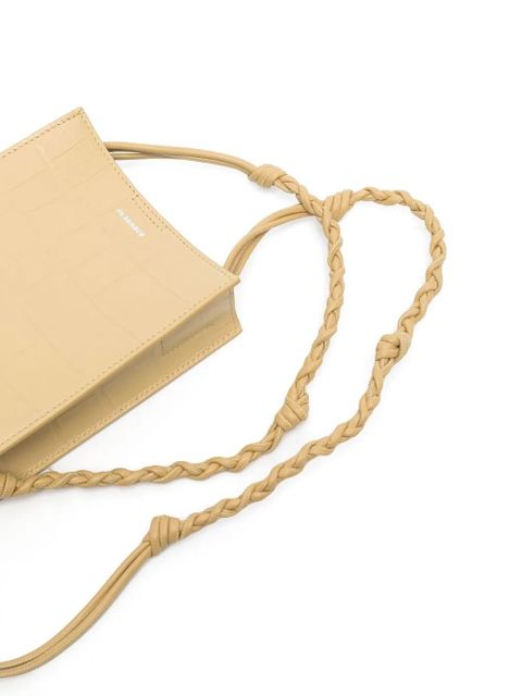 Jil Sander Tangle crocodile-effect crossbody bag - Yellow