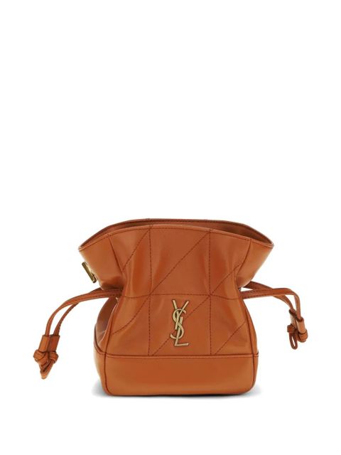 Saint Laurent mini Jamie leather clutch bag - Brown