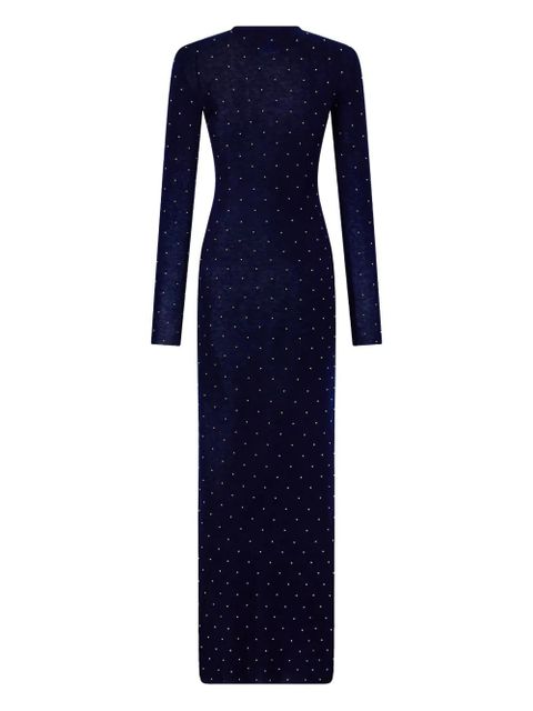 Rabanne beaded long-sleeve gown - Blue - zdjęcie produktu nr 2