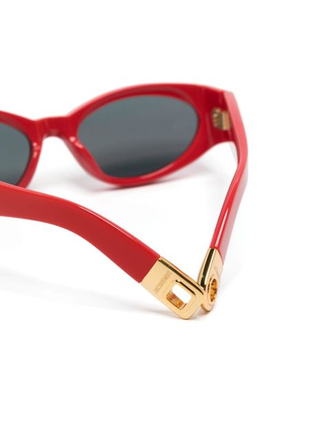 Jacquemus Les Lunettes Ovalo oval-frame sunglasses - Red
