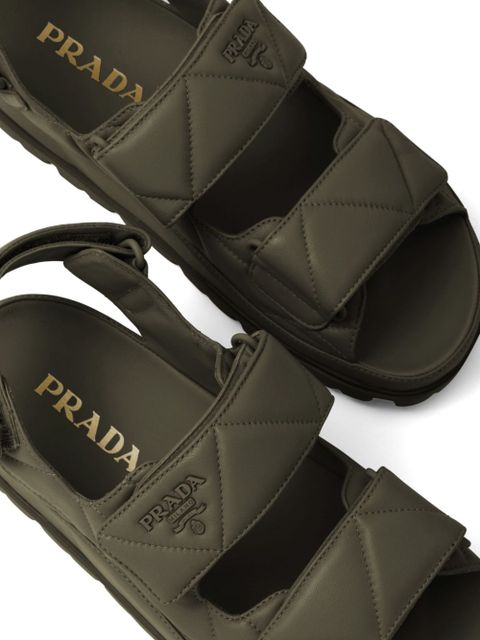 Prada Padded nappa leather sandals - Green