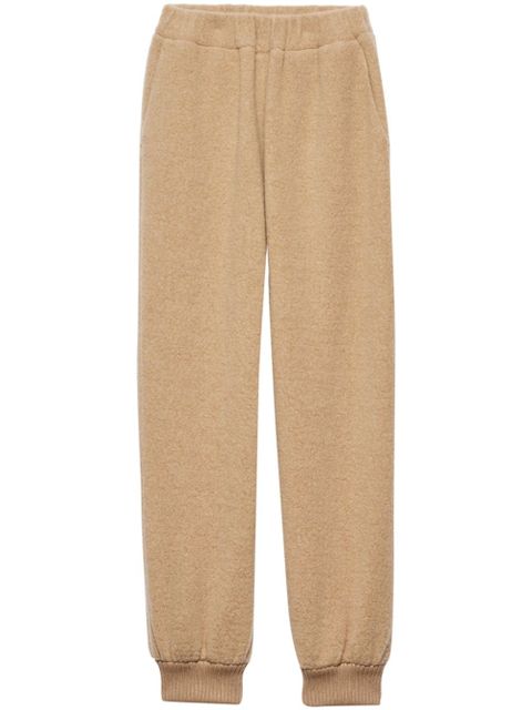 Prada logo-patch fleece track pants - Neutrals - zdjęcie produktu nr 1