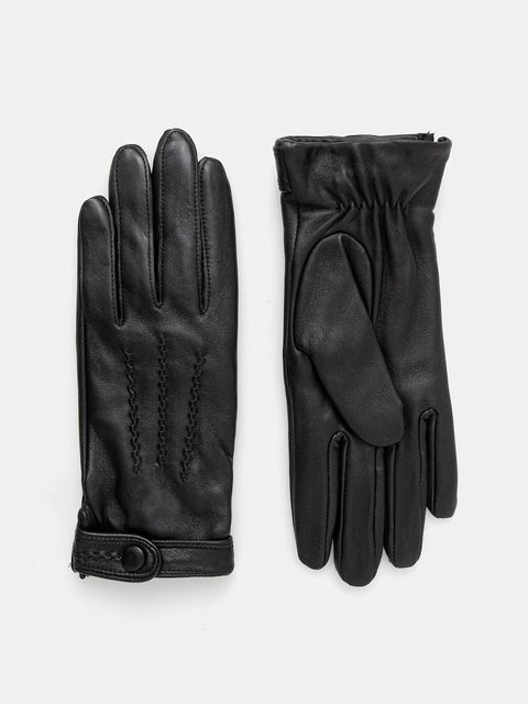 Marciano by Guess rękawiczki skórzane damskie kolor czarny 5BGZ04 9423Z - zdjęcie produktu nr 1