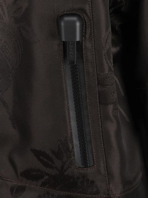 Prada patterned-jacquard padded jacket - Brown