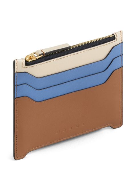 Marni logo-debossed wallet - Brown