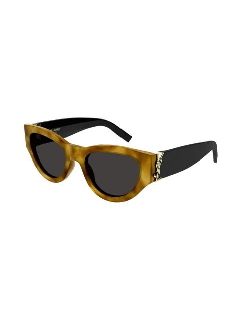 Saint Laurent Eyewear round-frame sunglasses - Brown - zdjęcie produktu nr 2