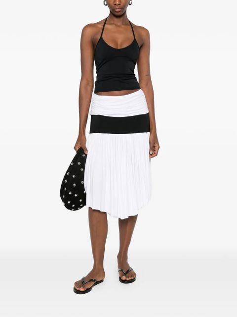 Gimaguas Carine ruched asymmetric skirt - White