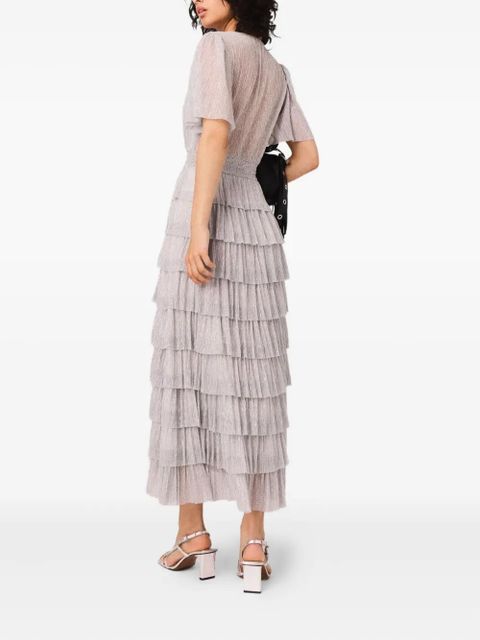Maje metallic ruffled dress - Silver - zdjęcie produktu nr 2