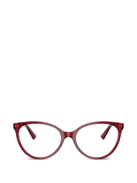 Jimmy Choo transparent round-frame glasses - Red - zdjęcie produktu nr 1